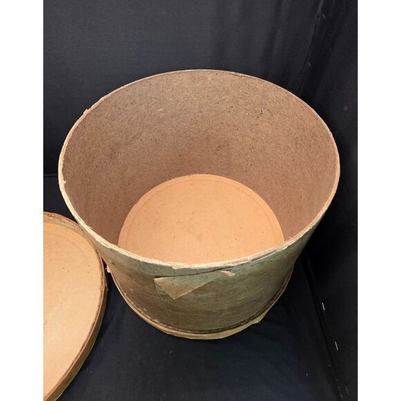 Large Primitive Vintage Wooden Cheese Box with Lid Country Rustic Decor - Picture 7 of 12